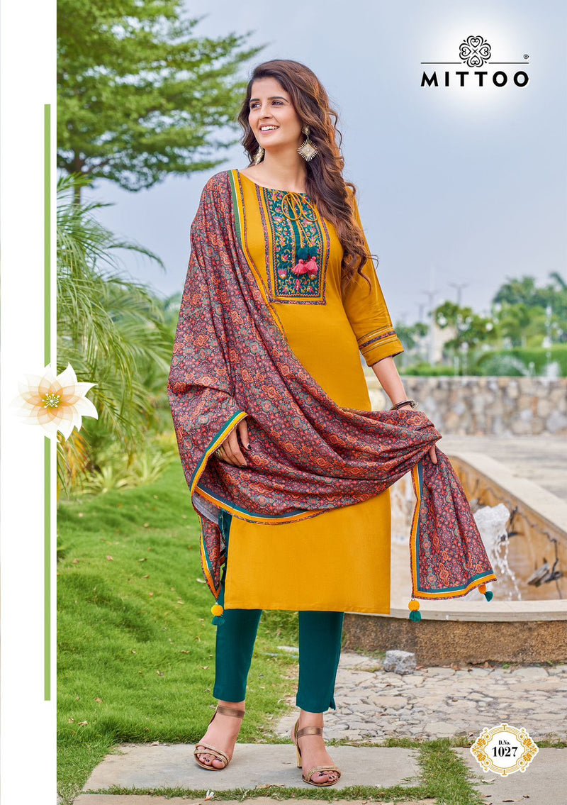 Mittoo Shringar Vol 9 Viscose Weaving Handwork Designer Fancy Wear Kurti