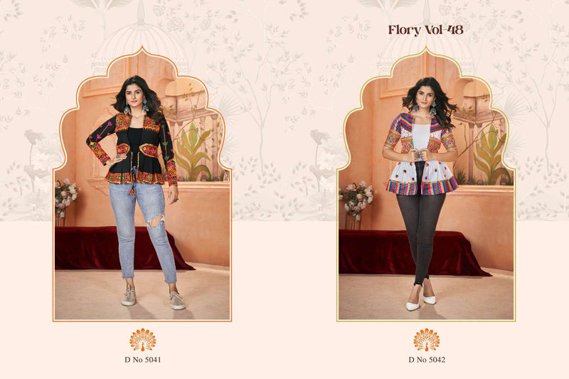 Shubhkala Flory Vol 48 Silk Embroidered Work Navratri Festiv Wear Kediya