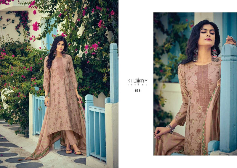 Silk Route Vol 4 By Kilory Trends Fancy Festive Wear Viscose Muslin Ladies Suits