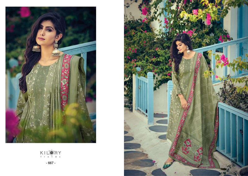 Silk Route Vol 4 By Kilory Trends Fancy Festive Wear Viscose Muslin Ladies Suits