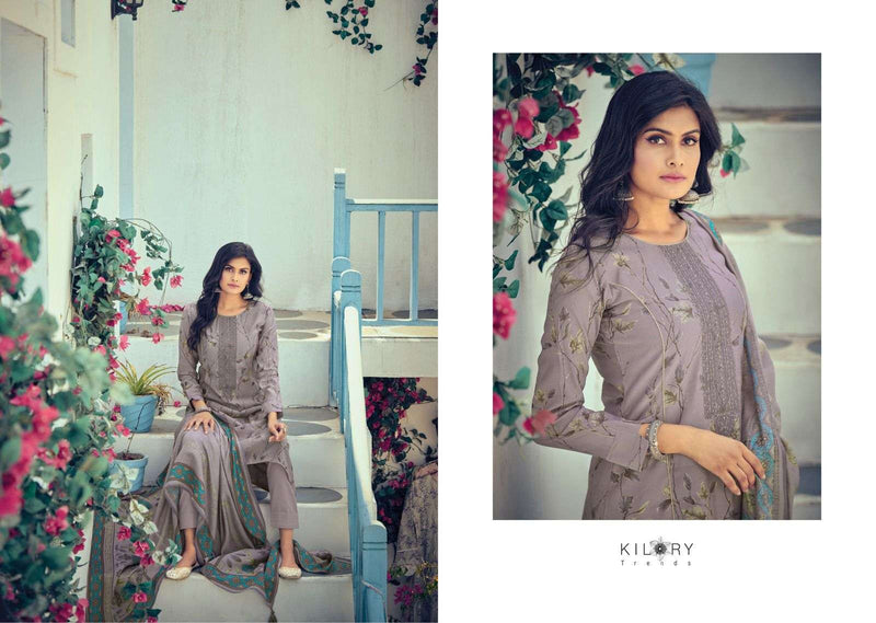 Silk Route Vol 4 By Kilory Trends Fancy Festive Wear Viscose Muslin Ladies Suits