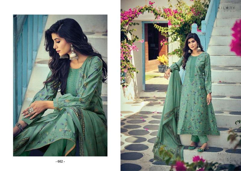 Silk Route Vol 4 By Kilory Trends Fancy Festive Wear Viscose Muslin Ladies Suits