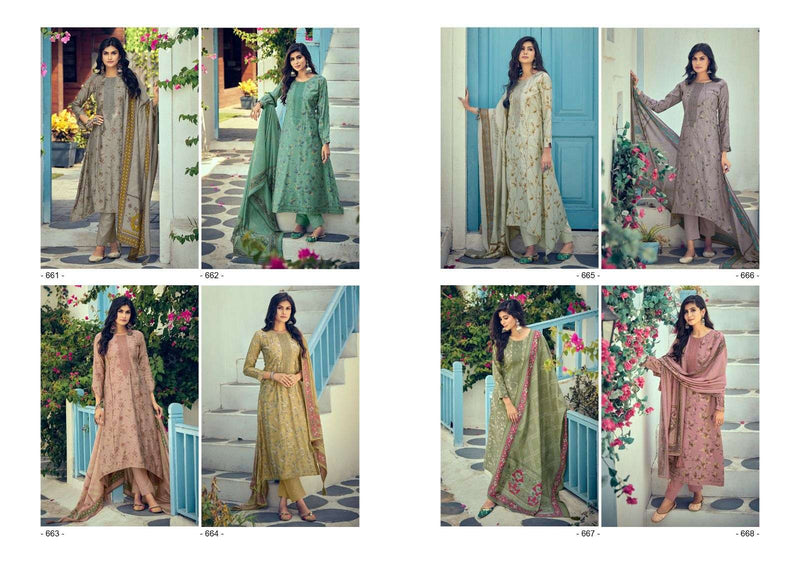 Silk Route Vol 4 By Kilory Trends Fancy Festive Wear Viscose Muslin Ladies Suits