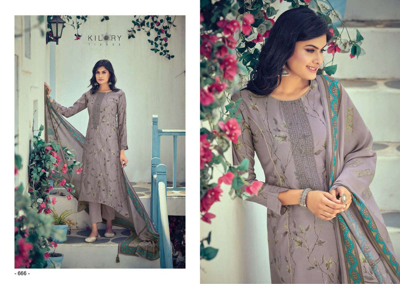 Silk Route Vol 4 By Kilory Trends Fancy Festive Wear Viscose Muslin Ladies Suits