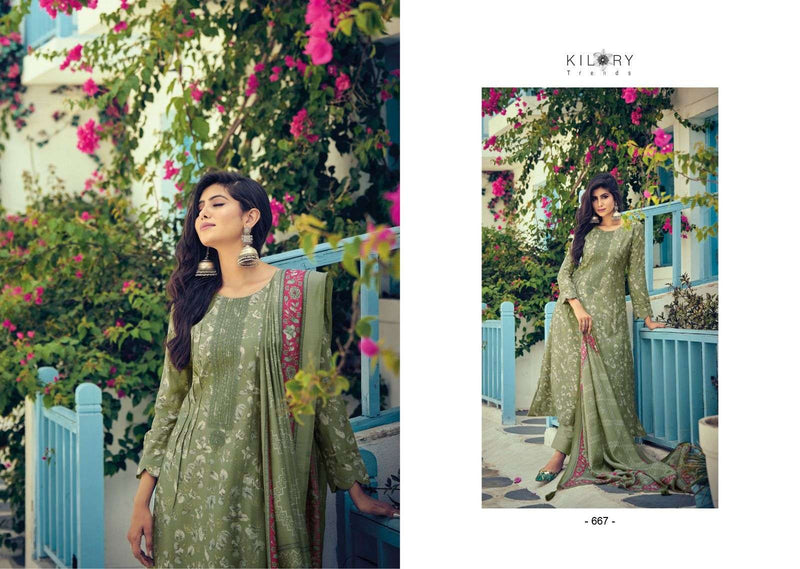 Silk Route Vol 4 By Kilory Trends Fancy Festive Wear Viscose Muslin Ladies Suits