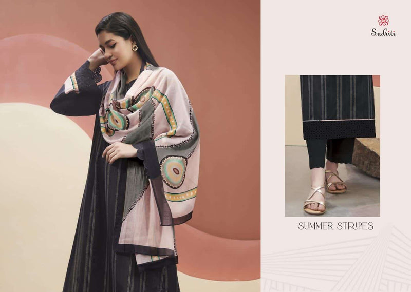 Summer Stripes By Sudriti Amazing Fancy Work Salwar Kameez