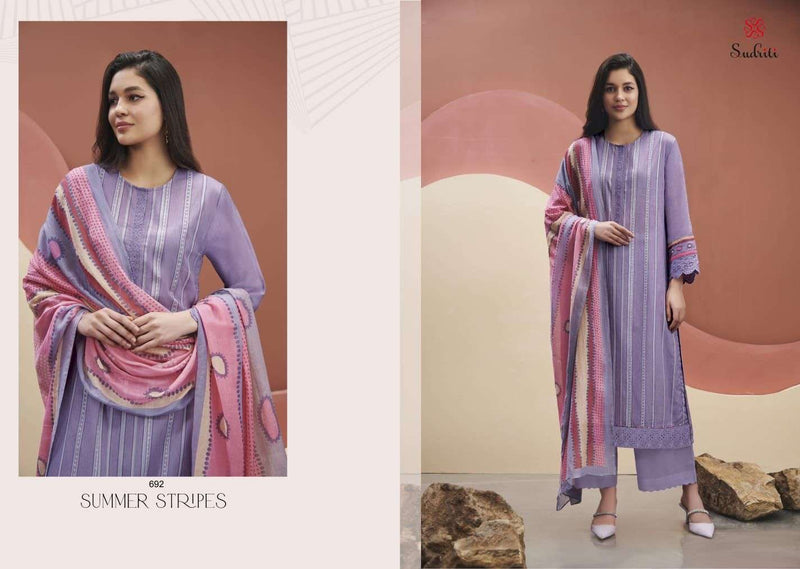 Summer Stripes By Sudriti Amazing Fancy Work Salwar Kameez