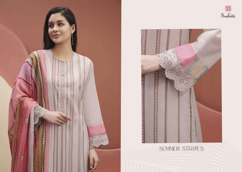 Summer Stripes By Sudriti Amazing Fancy Work Salwar Kameez