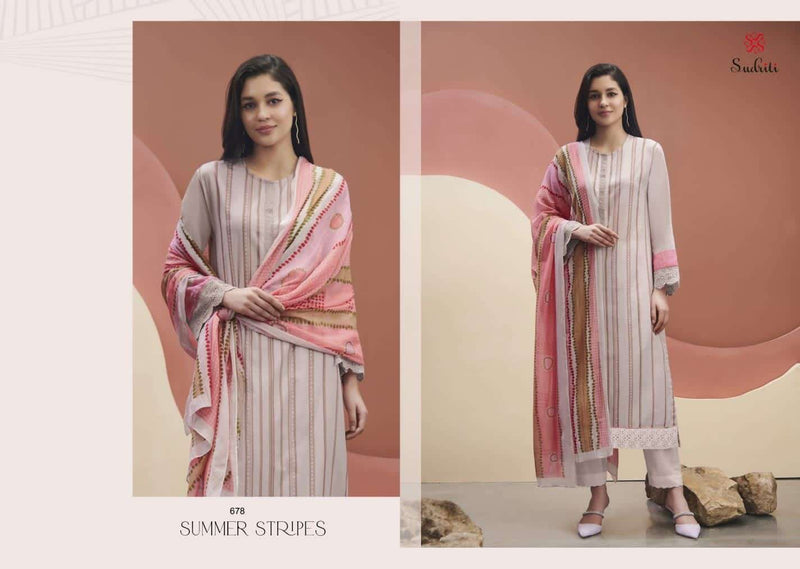 Summer Stripes By Sudriti Amazing Fancy Work Salwar Kameez