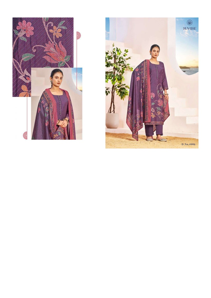 Sunrise Sakshi Silk Vol 4 Modal Silk Foil Embroidery Work Stylish Salwar Kameez