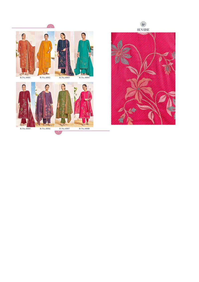 Sunrise Sakshi Silk Vol 4 Modal Silk Foil Embroidery Work Stylish Salwar Kameez