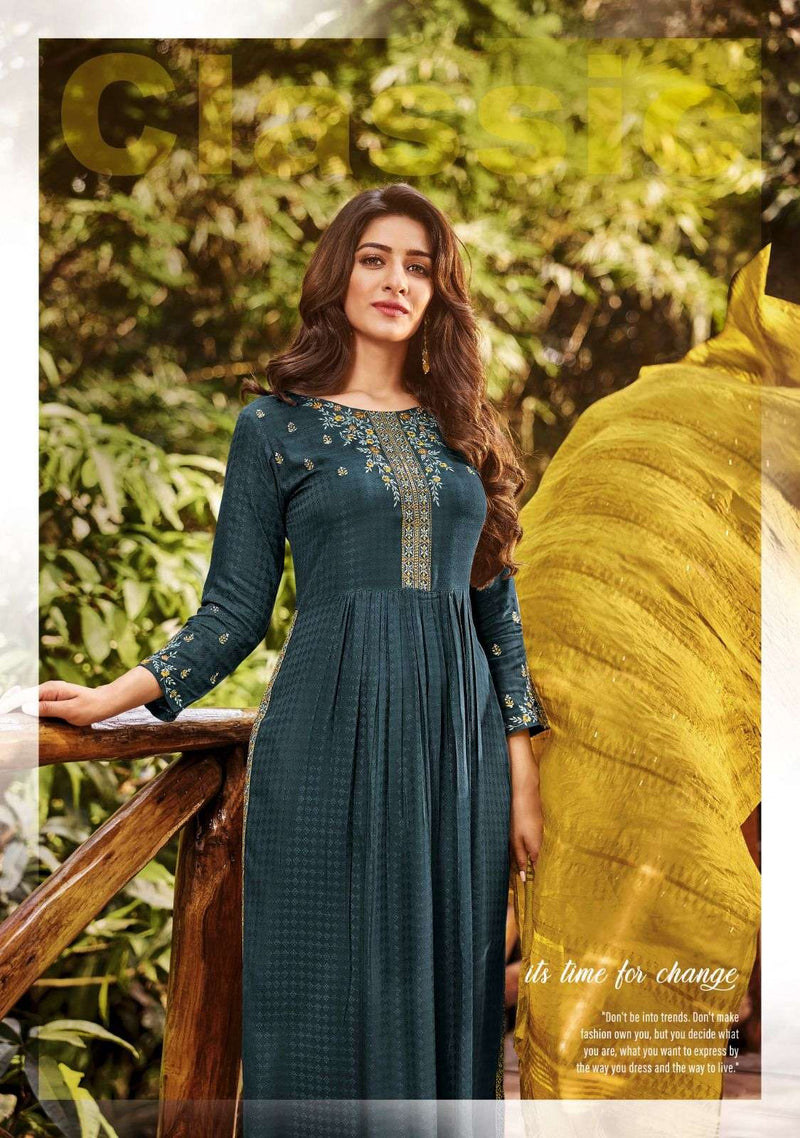 Surabhi By Ladies Flavour Readymade Weaving Butti Kurti With Bottom And Dupatta