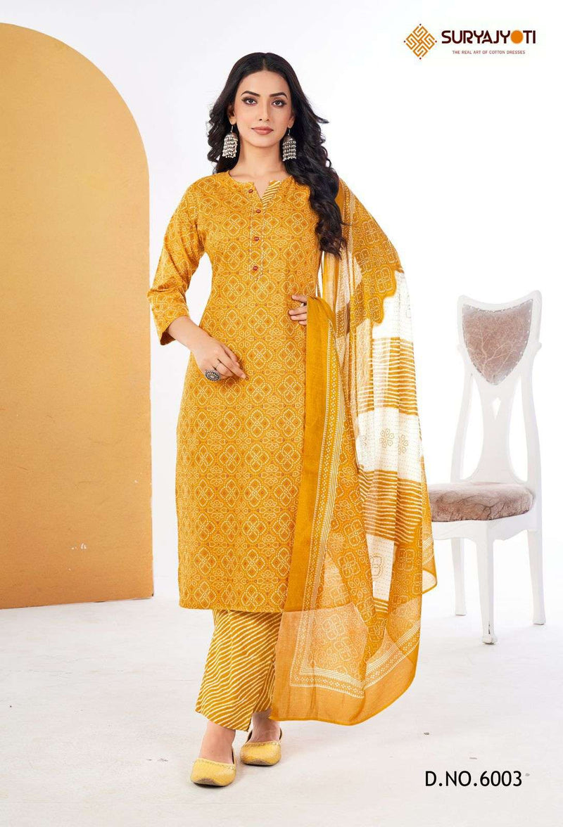 Suryajyoti Bandhani Lehriya Special Vol 6 Cotton Daily Wear Suit