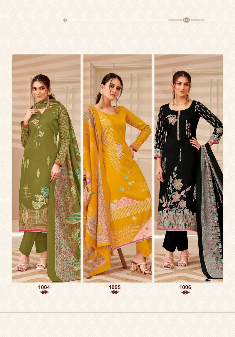 Suryajyoti Kaara Jaam Satin Discharge Print With Foil Heavy Salwar Suit