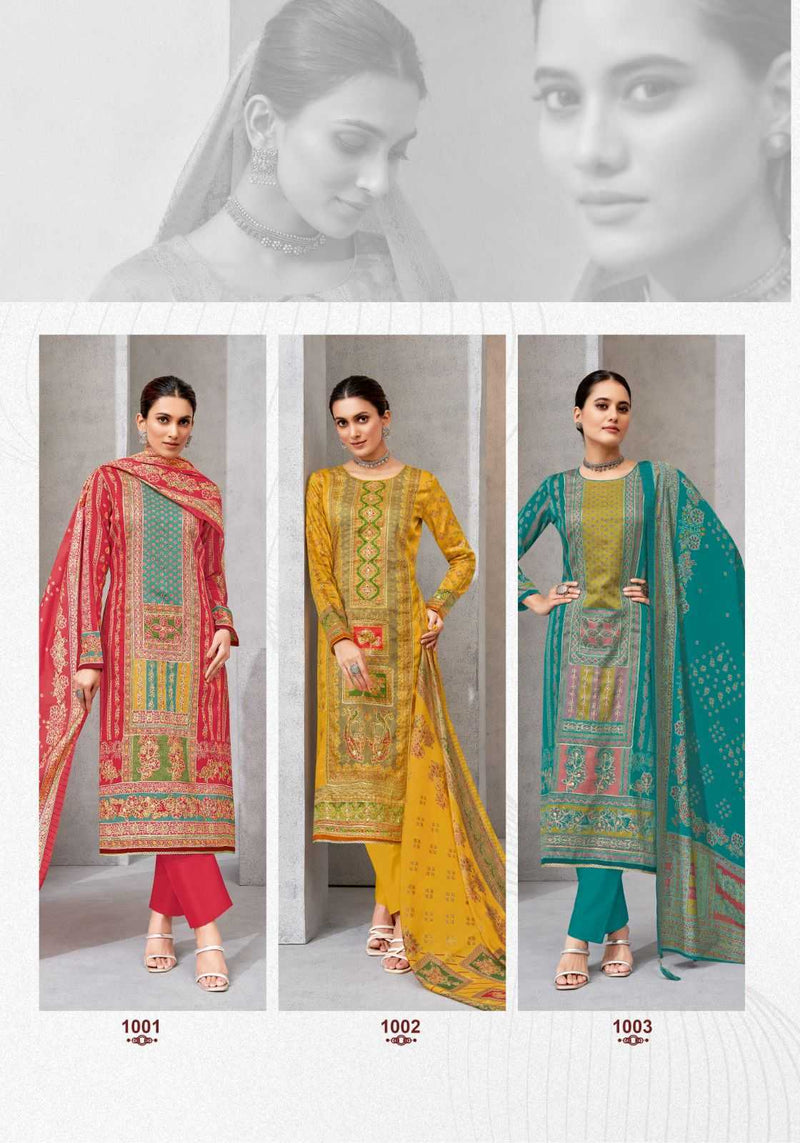 Suryajyoti Kamakshi Vol 1 Jam Satin Discharge Print Unstitched Salwar Suit