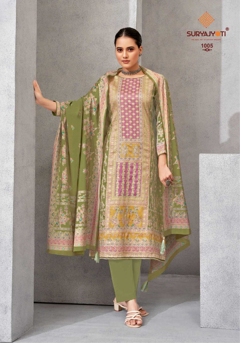 Suryajyoti Kamakshi Vol 1 Jam Satin Discharge Print Unstitched Salwar Suit