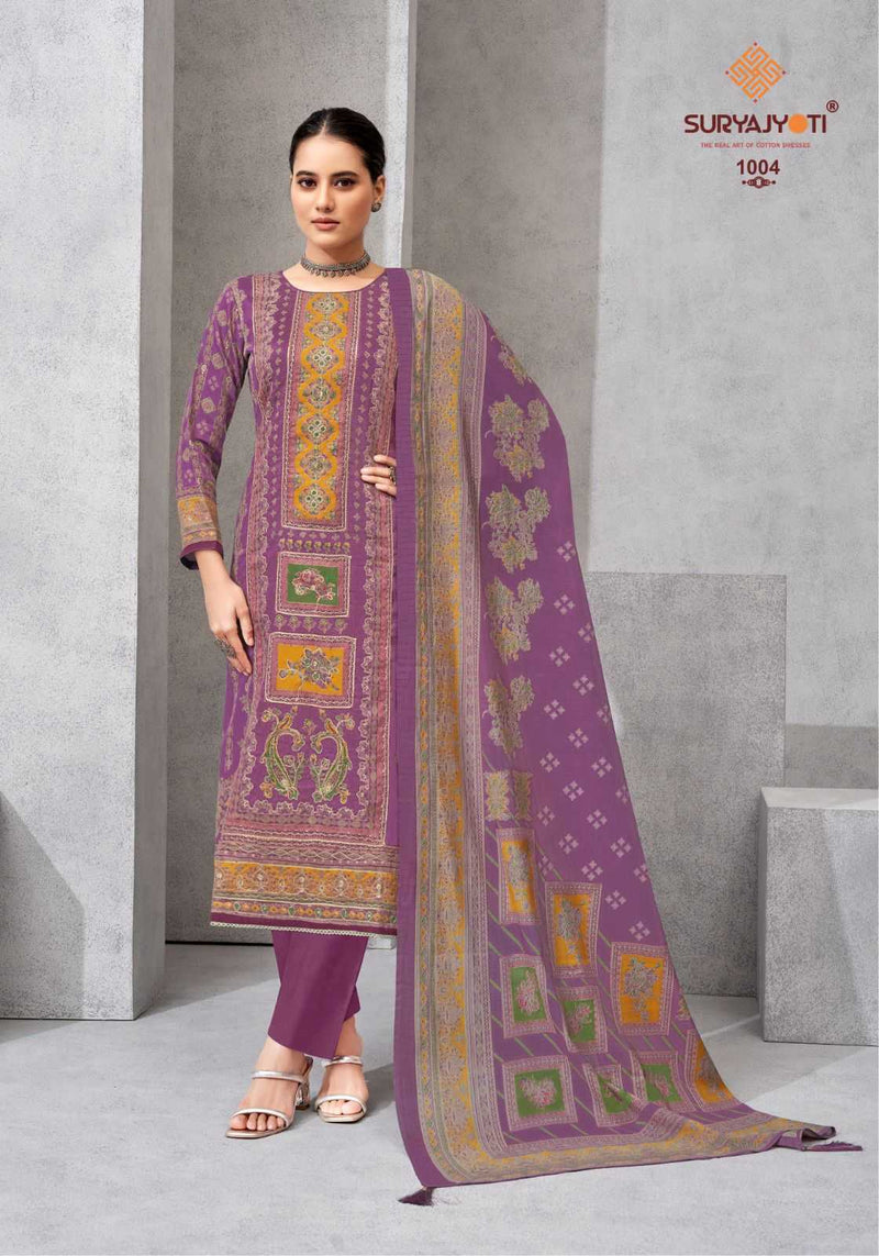 Suryajyoti Kamakshi Vol 1 Jam Satin Discharge Print Unstitched Salwar Suit