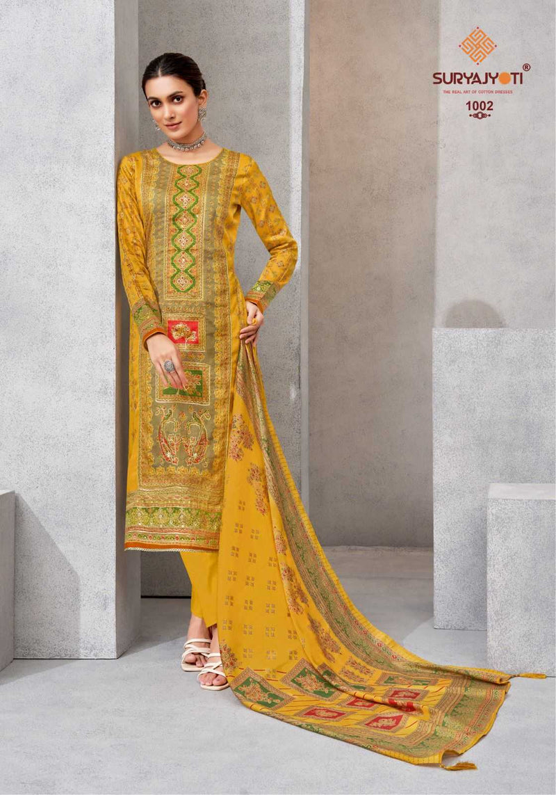 Suryajyoti Kamakshi Vol 1 Jam Satin Discharge Print Unstitched Salwar Suit