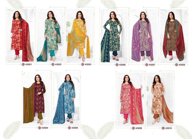 Suryajyoti Naishaa Vol 43 Jam Satin Unstitched Casual Wear Salwar Suit