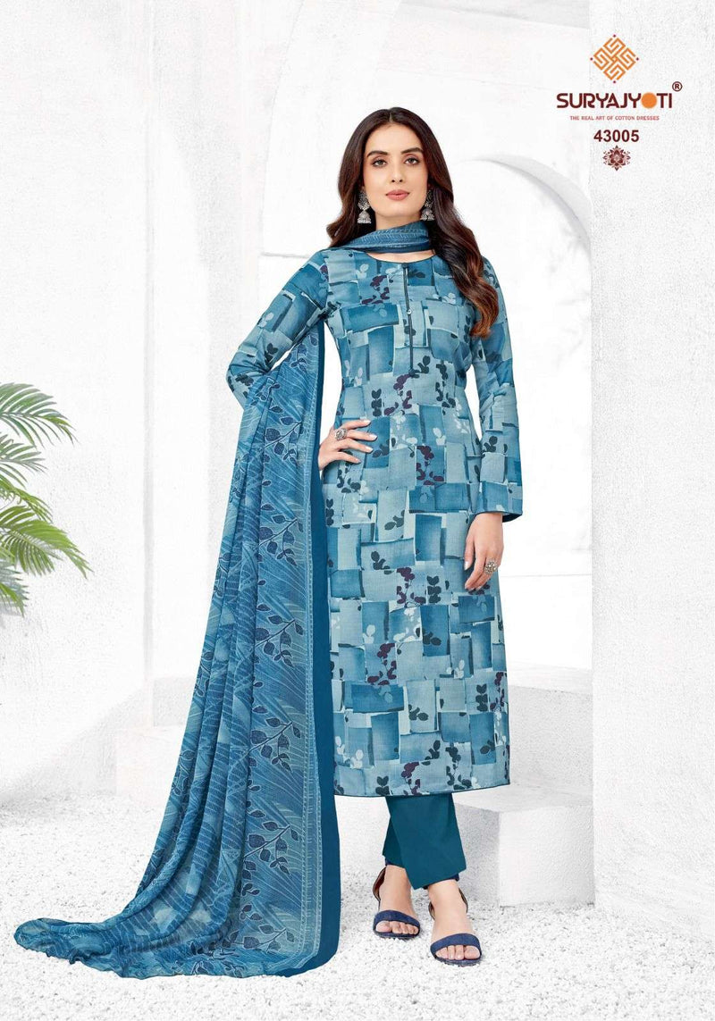 Suryajyoti Naishaa Vol 43 Jam Satin Unstitched Casual Wear Salwar Suit