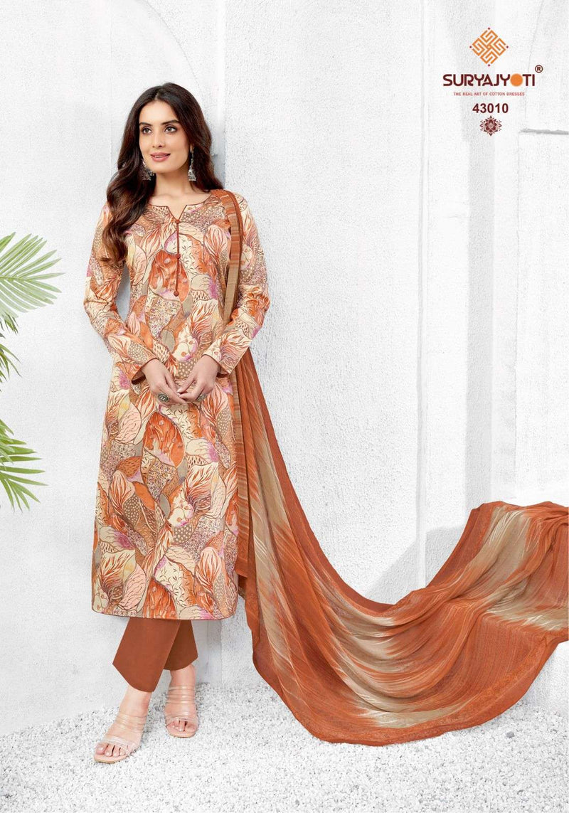 Suryajyoti Naishaa Vol 43 Jam Satin Unstitched Casual Wear Salwar Suit