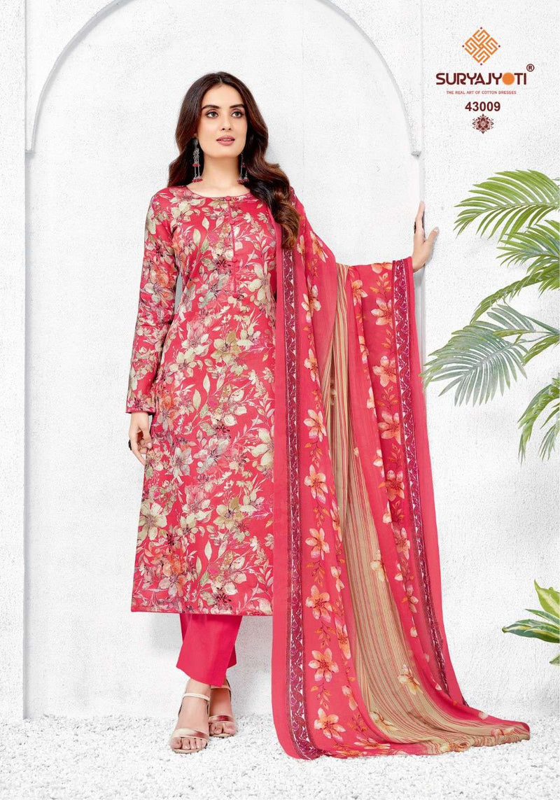 Suryajyoti Naishaa Vol 43 Jam Satin Unstitched Casual Wear Salwar Suit