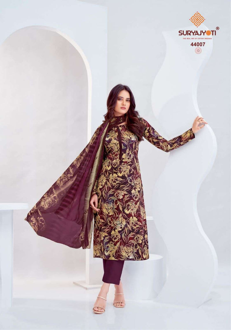 Suryajyoti Naishaa Vol 44 Jam Satin Print Fancy Salwar Suit