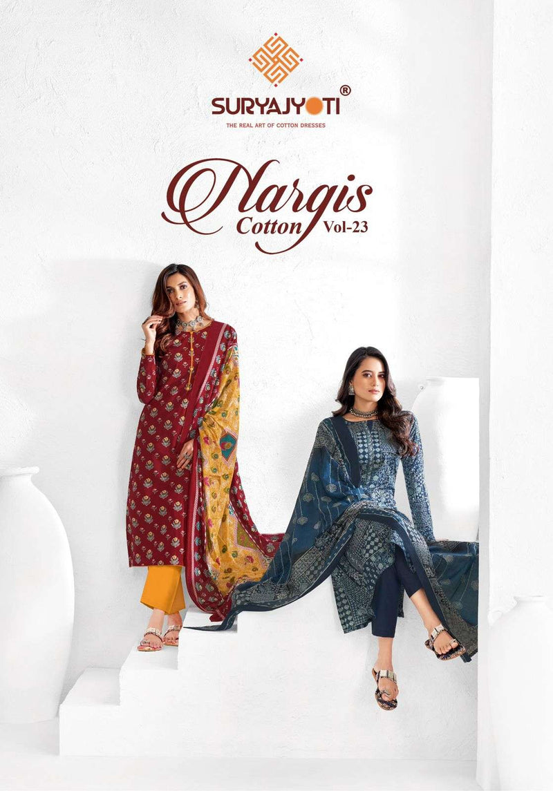 Suryajyoti Nargis Vol 23 Cotton Print Suit For Daily Wear