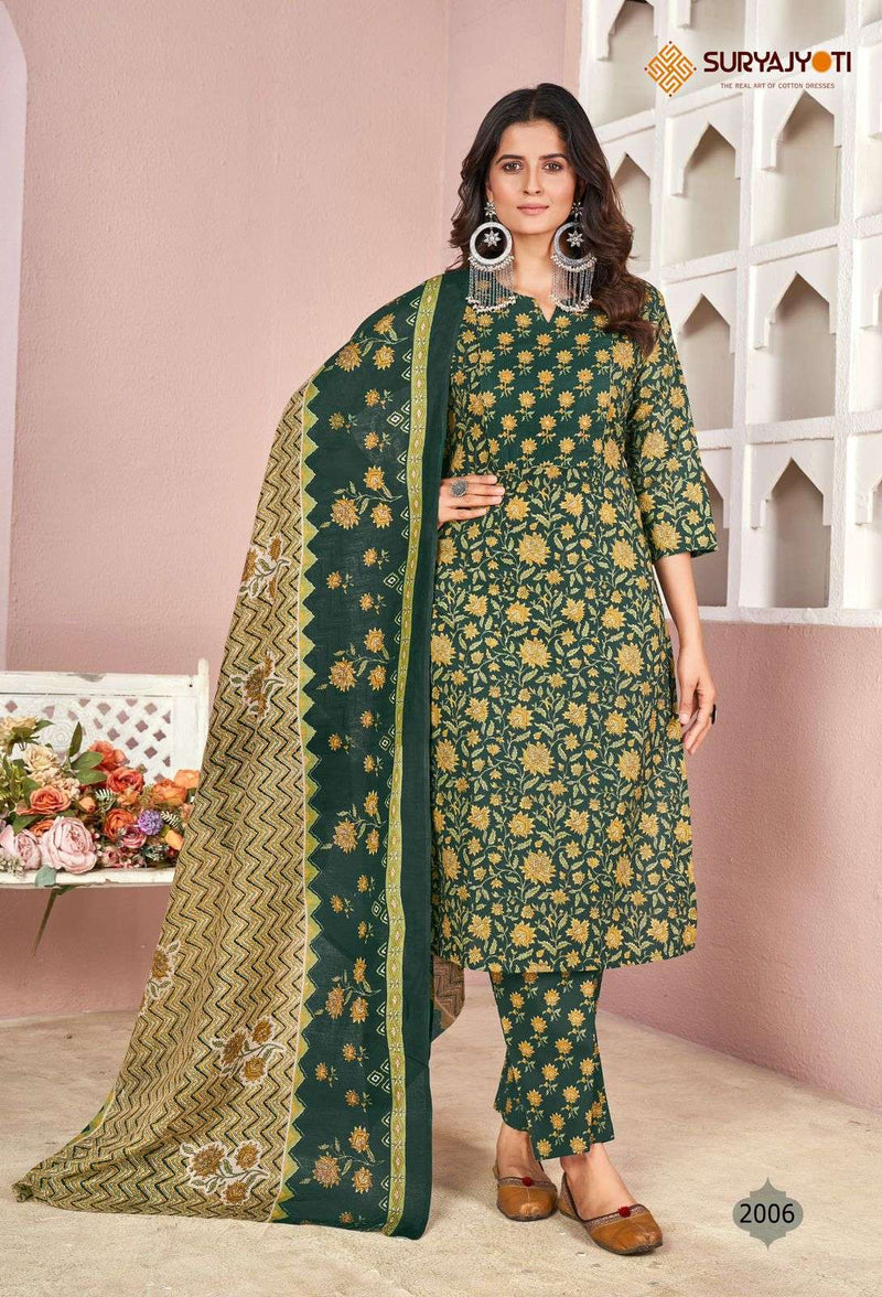 Suryajyoti Natasha Vol 2 Lawn Cotton With Handwork Readymade Salwar Suit