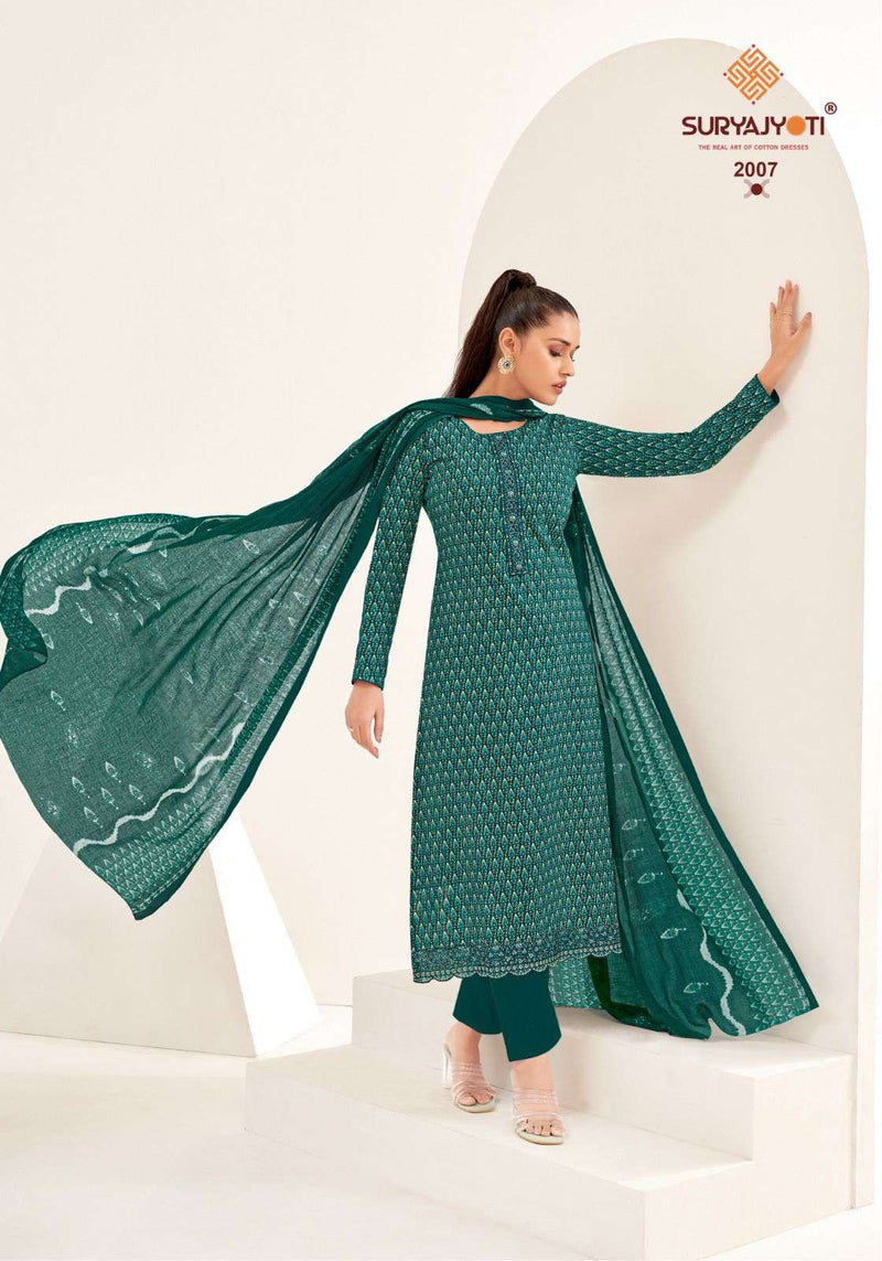 Suryajyoti Paarul Vol 2 Cotton Print Embroidery Fancy Salwar Suit