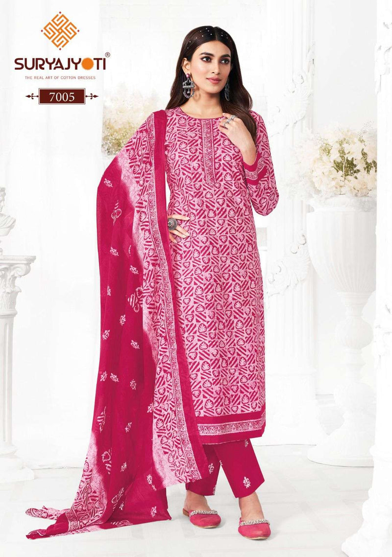 Suryajyoti Pehnava Vol 7  Cotton Batik Print With Dupatta Readymade Suit