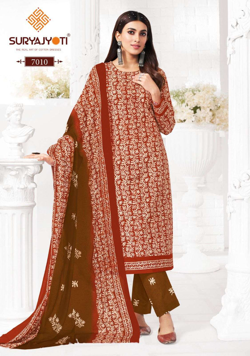 Suryajyoti Pehnava Vol 7  Cotton Batik Print With Dupatta Readymade Suit