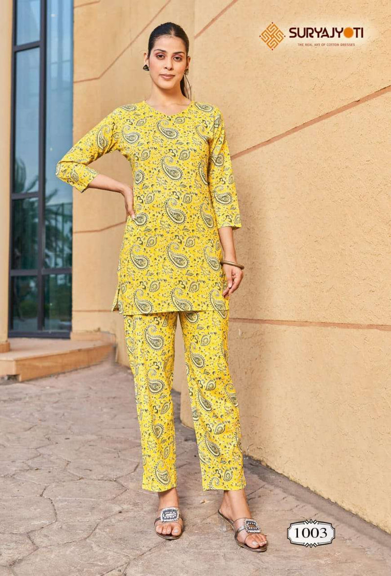 Suryajyoti Preeti Vol 1 Cotton Trending Casual Wear Co Ord Set