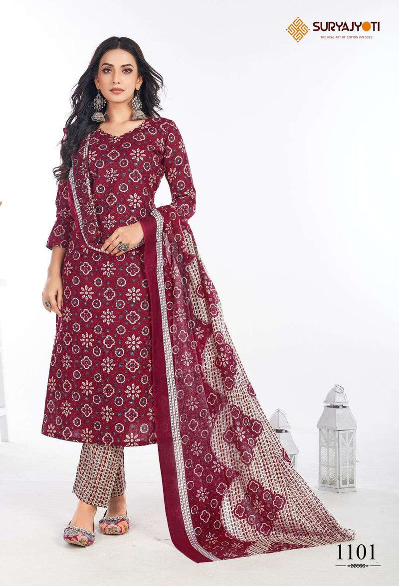 Suryajyoti Preyasi Vol 11 Cotton Daily Wear Readymade Salwar Suit
