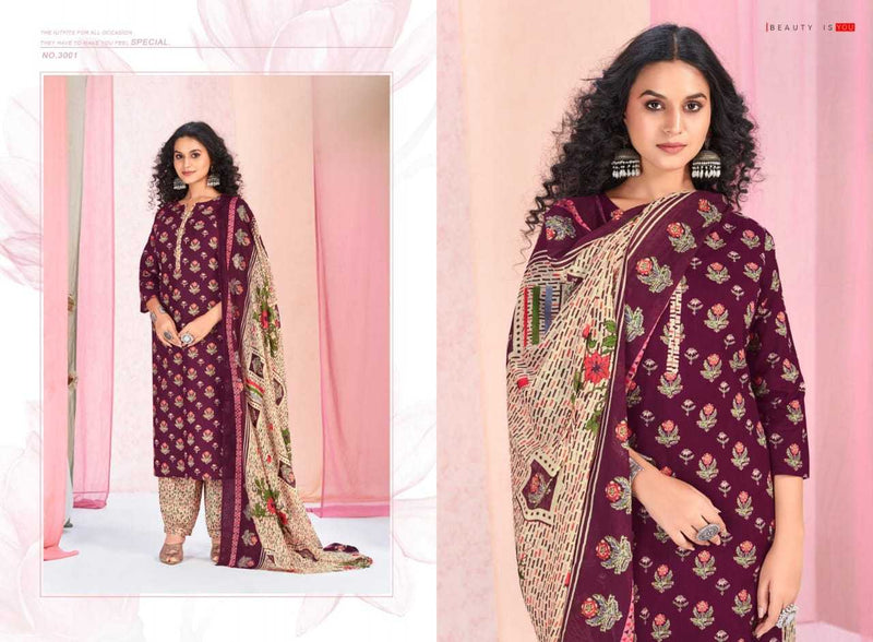 Suryajyoti Priyal Vol 3  Pure Cotton Afghani Pant Special Daily Wear Salwar Suit