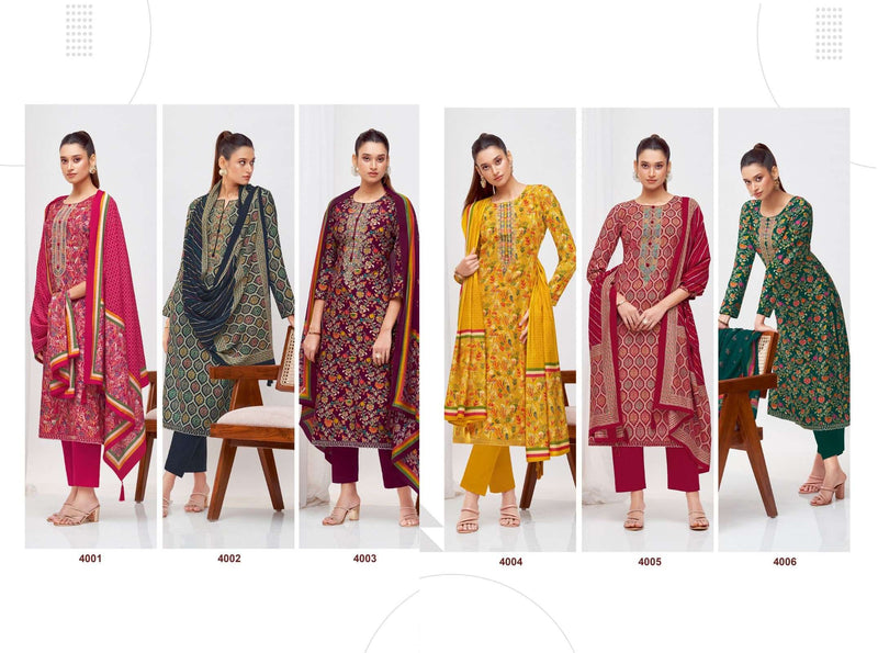 Suryajyoti Priyanka Vol 4 Modal Discharge Print Embroidery Fancy Salwar Suit
