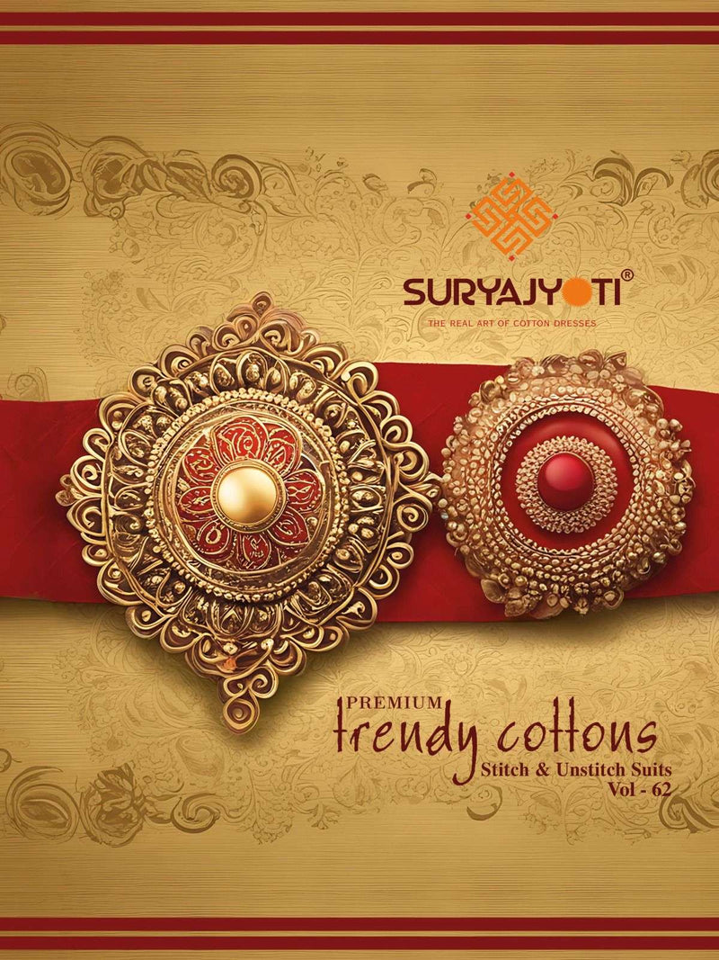 Suryajyoti Trendy Cotton Vol 62 Stitched Collection Cotton Readymade Daily Wear Suit