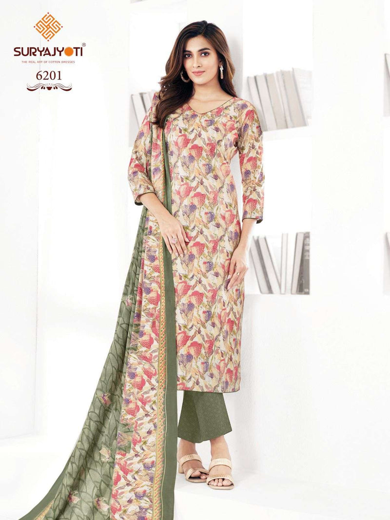 Suryajyoti Trendy Cotton Vol 62 Stitched Collection Cotton Readymade Daily Wear Suit