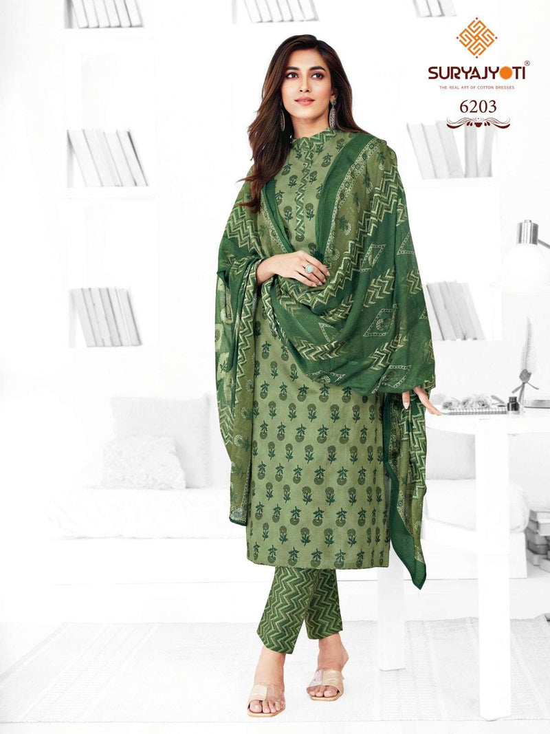 Suryajyoti Trendy Cotton Vol 62 Stitched Collection Cotton Readymade Daily Wear Suit