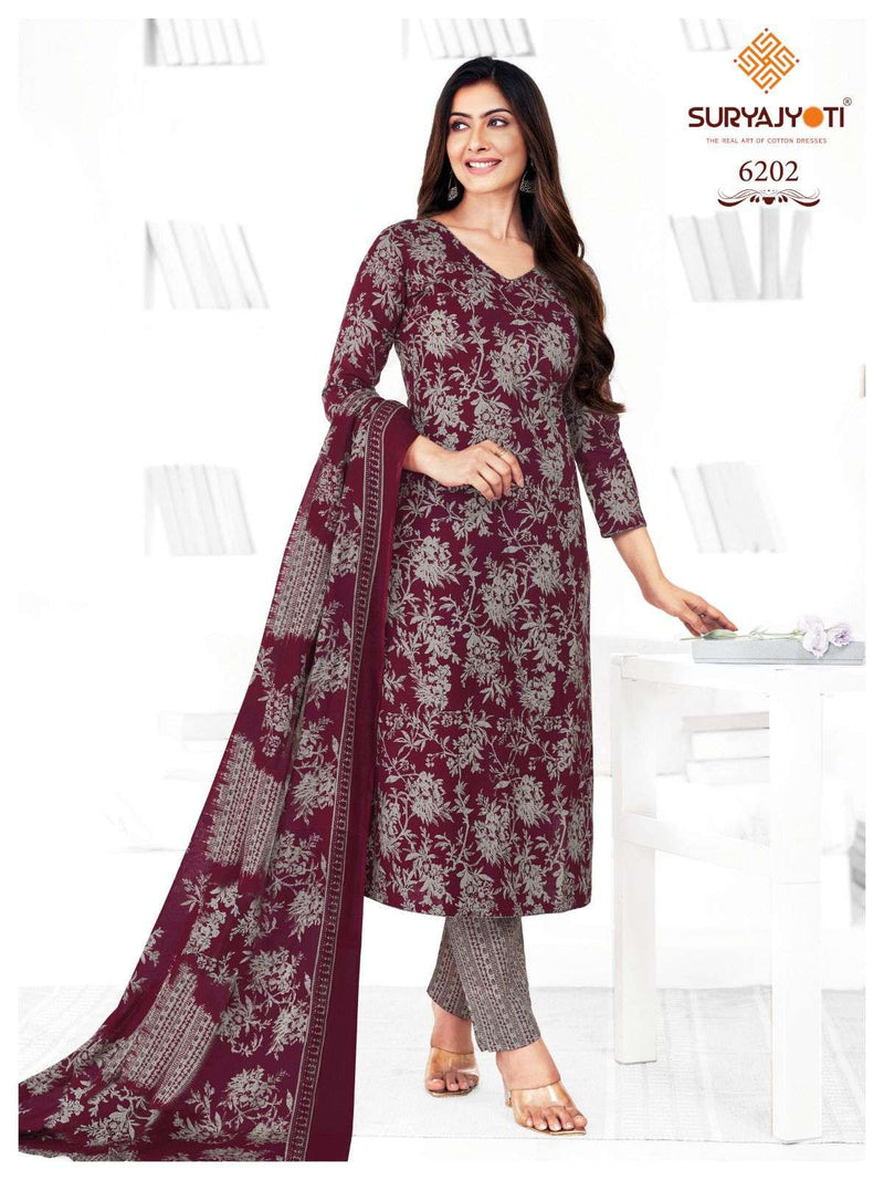 Suryajyoti Trendy Cotton Vol 62 Stitched Collection Cotton Readymade Daily Wear Suit