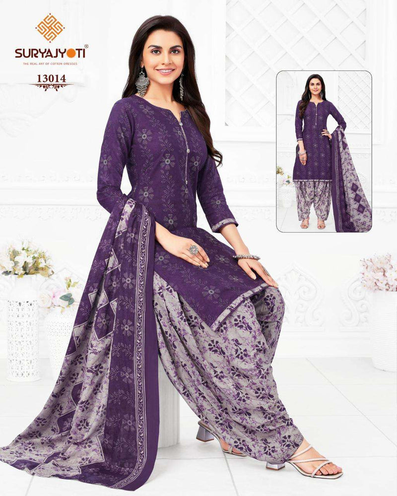 Suryajyoti Trendy Patiyala Vol 13 Cotton Daily Wear Salwar Suit