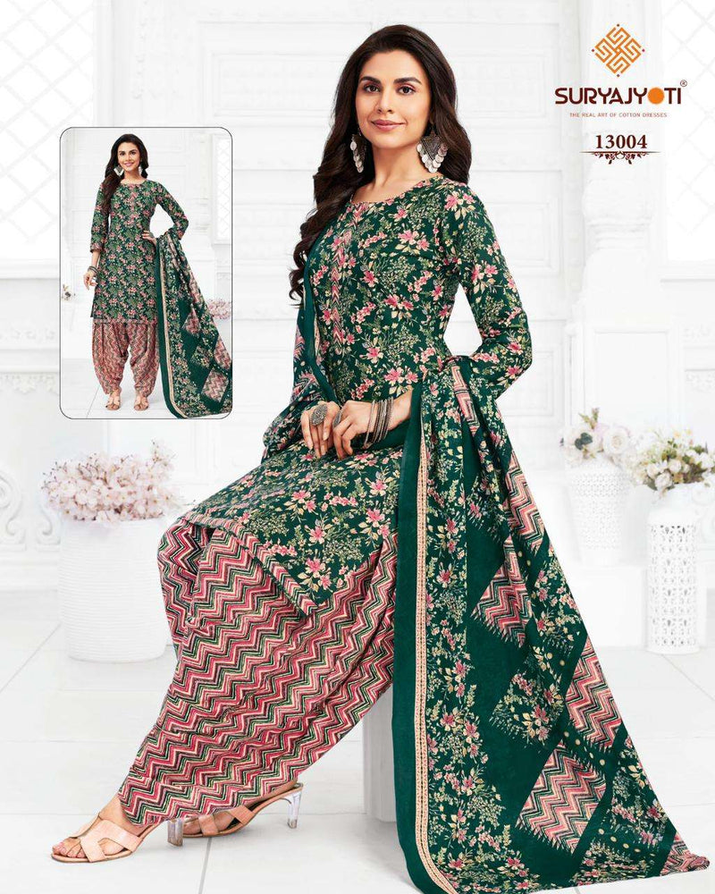 Suryajyoti Trendy Patiyala Vol 13 Cotton Daily Wear Salwar Suit