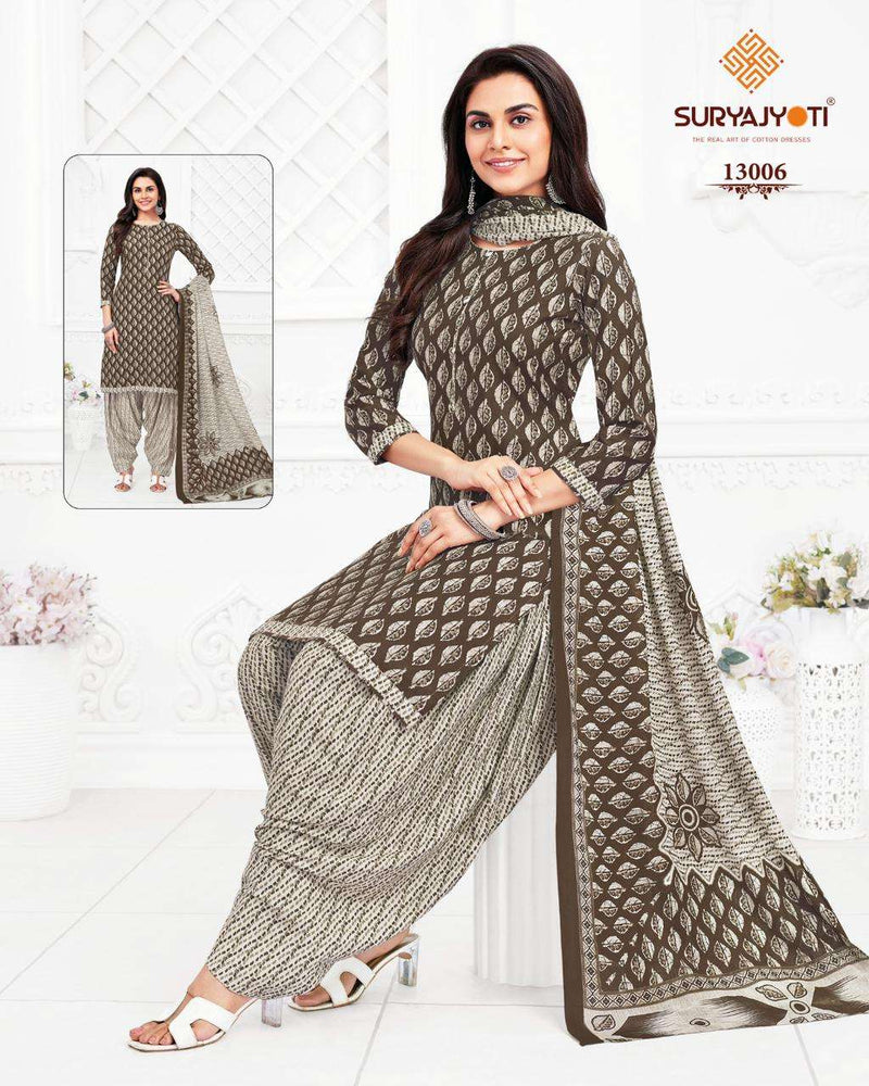 Suryajyoti Trendy Patiyala Vol 13 Cotton Daily Wear Salwar Suit