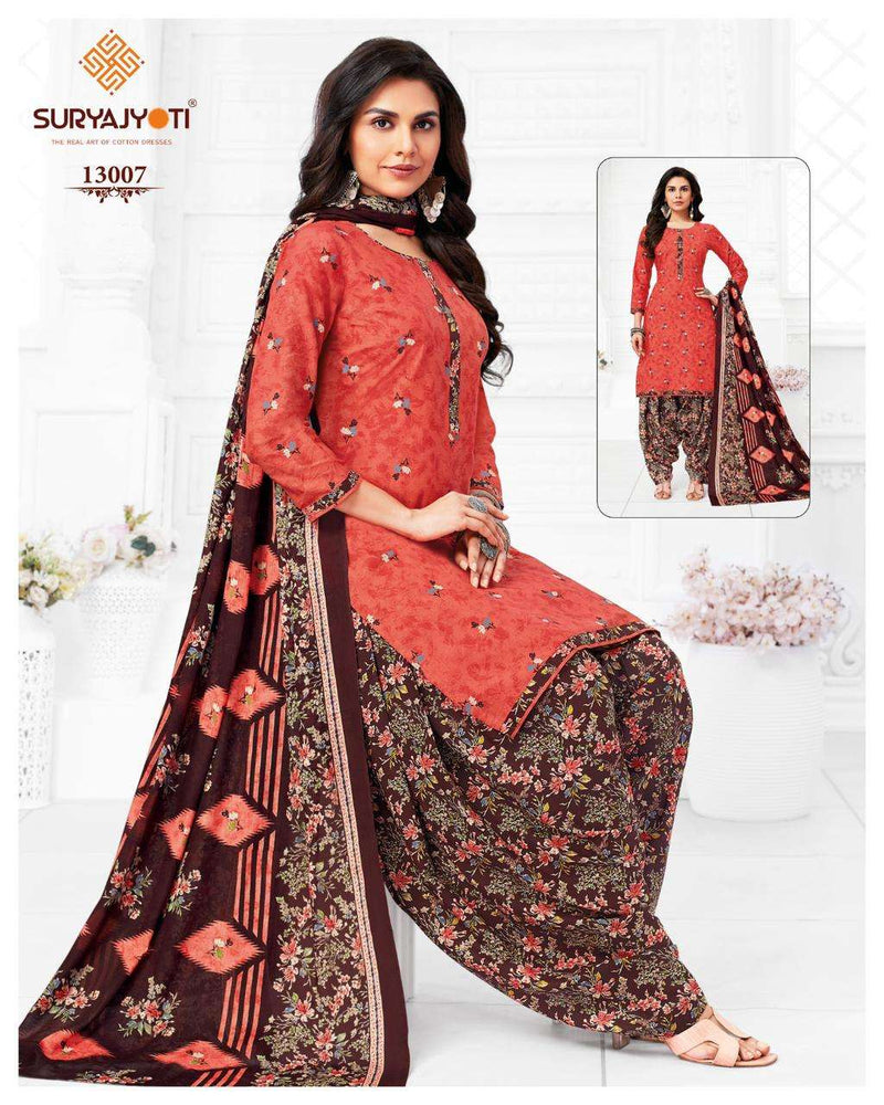 Suryajyoti Trendy Patiyala Vol 13 Cotton Daily Wear Salwar Suit