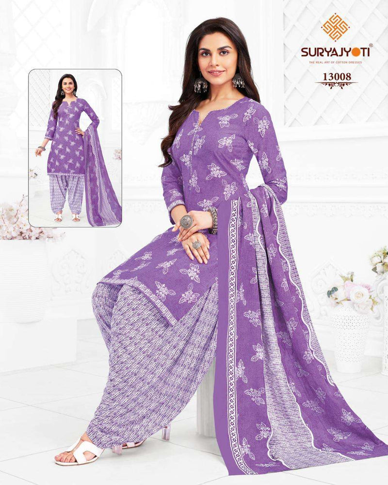 Suryajyoti Trendy Patiyala Vol 13 Cotton Daily Wear Salwar Suit