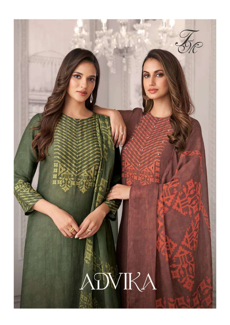 T And M Designer Advika Tissue Digital Print Stylish Salwar Suit