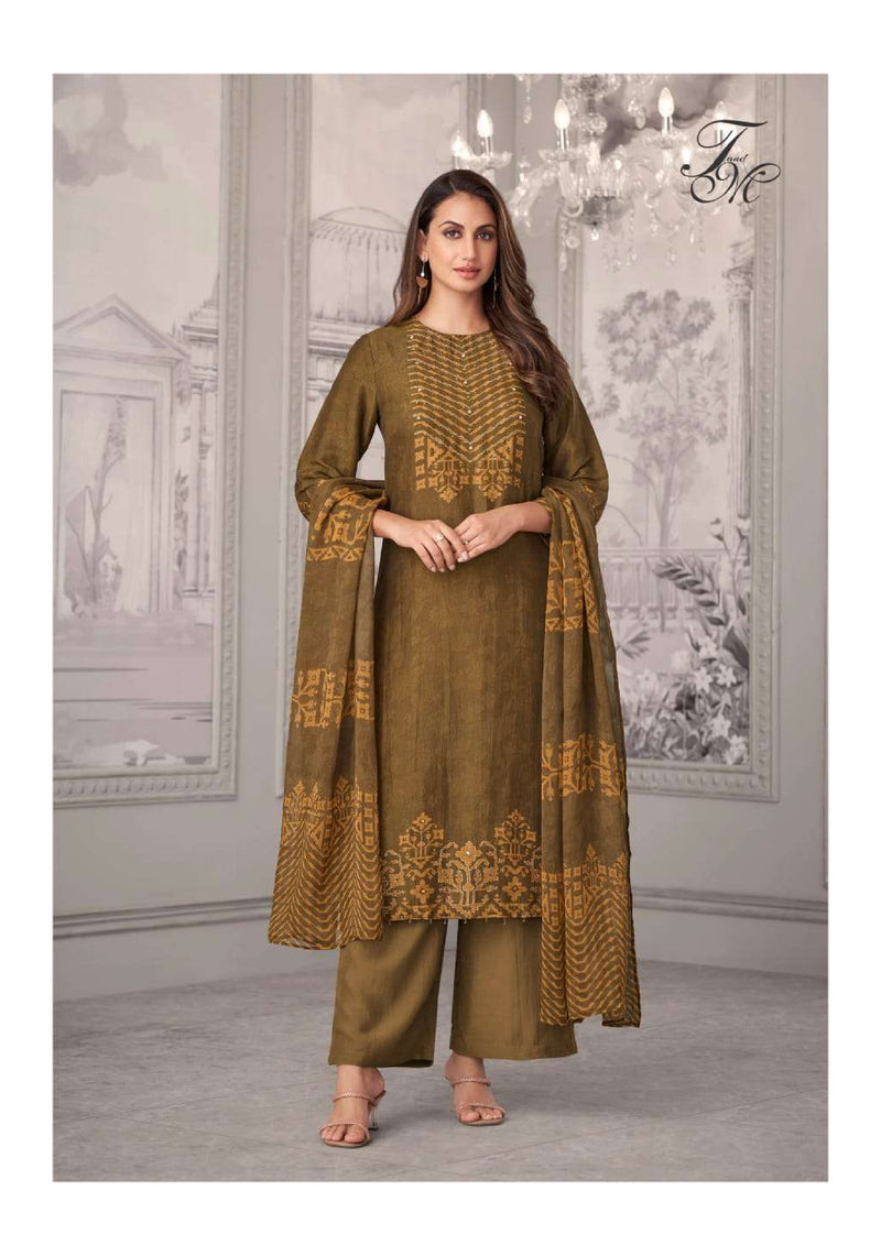 T And M Designer Advika Tissue Digital Print Stylish Salwar Suit
