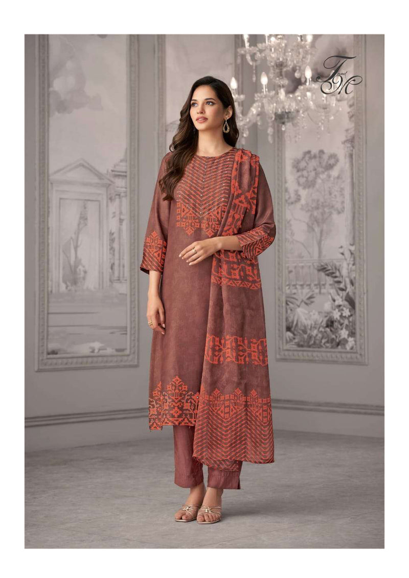 T And M Designer Advika Tissue Digital Print Stylish Salwar Suit