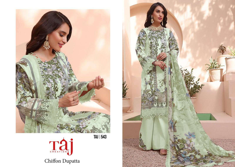Taj Creation Firdous Queens Court Cotton Print Heavy Embroidery Designer Salwar Suit