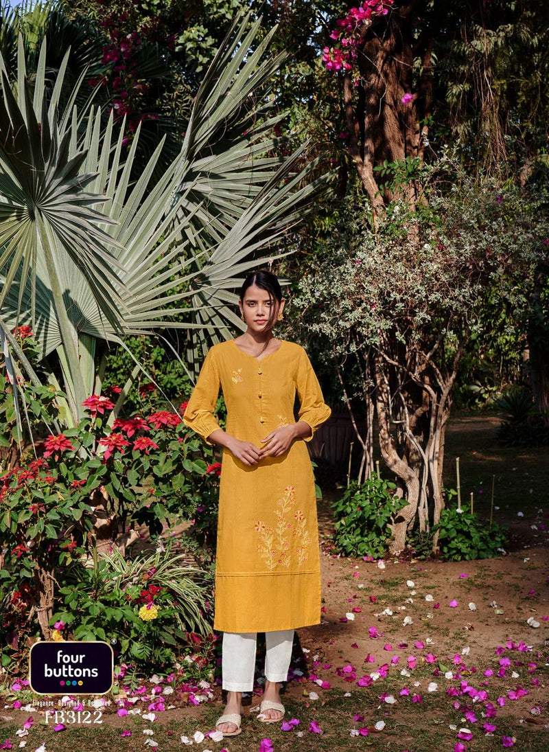 Tarz By Four Buttons Cotton Summer Special Kurti